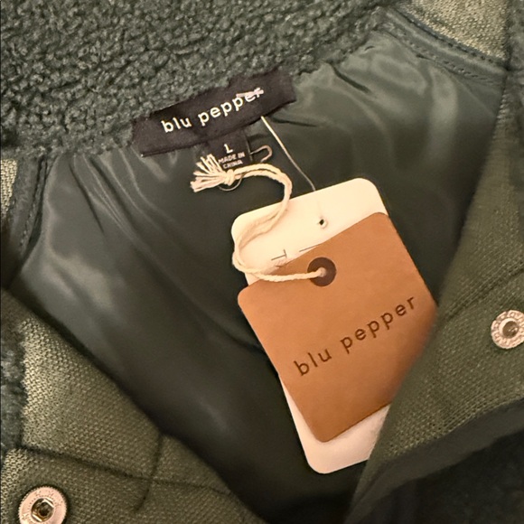 Blu Pepper Forest Green Teddy Jacket - Picture 3 of 4